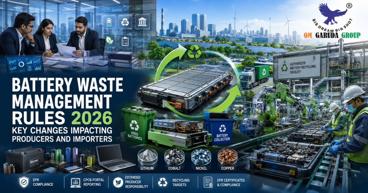 Battery Waste Management Rules 2026: Key Changes Impacting Producers and Importers