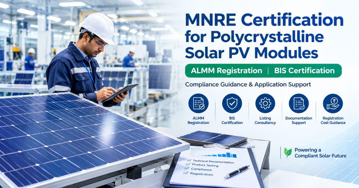 MNRE Certification for Polycrystalline Solar PV Modules
